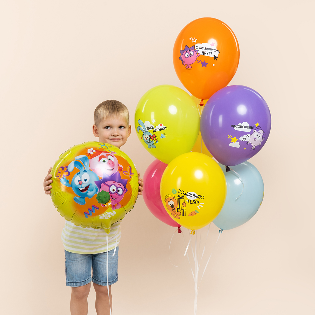 Шар (18''/46 см) Круг, Смешарики, 1 шт. в уп.