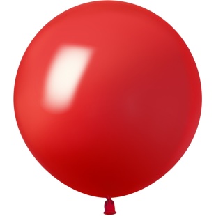 Шар (24''/61 см), Красный, пастель, 3 шт.
