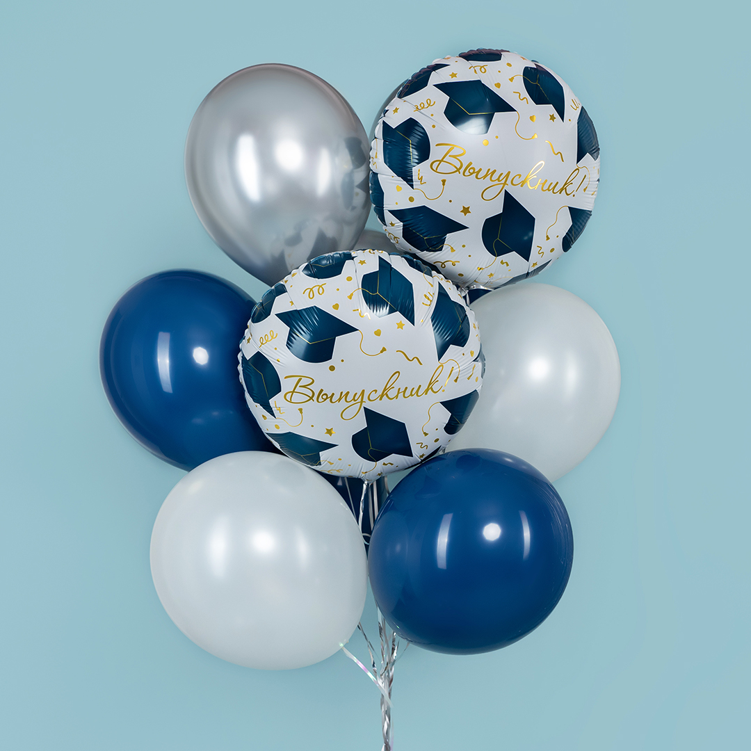 Шар (18''/46 см) Круг, Выпускник!, 1 шт. в уп.