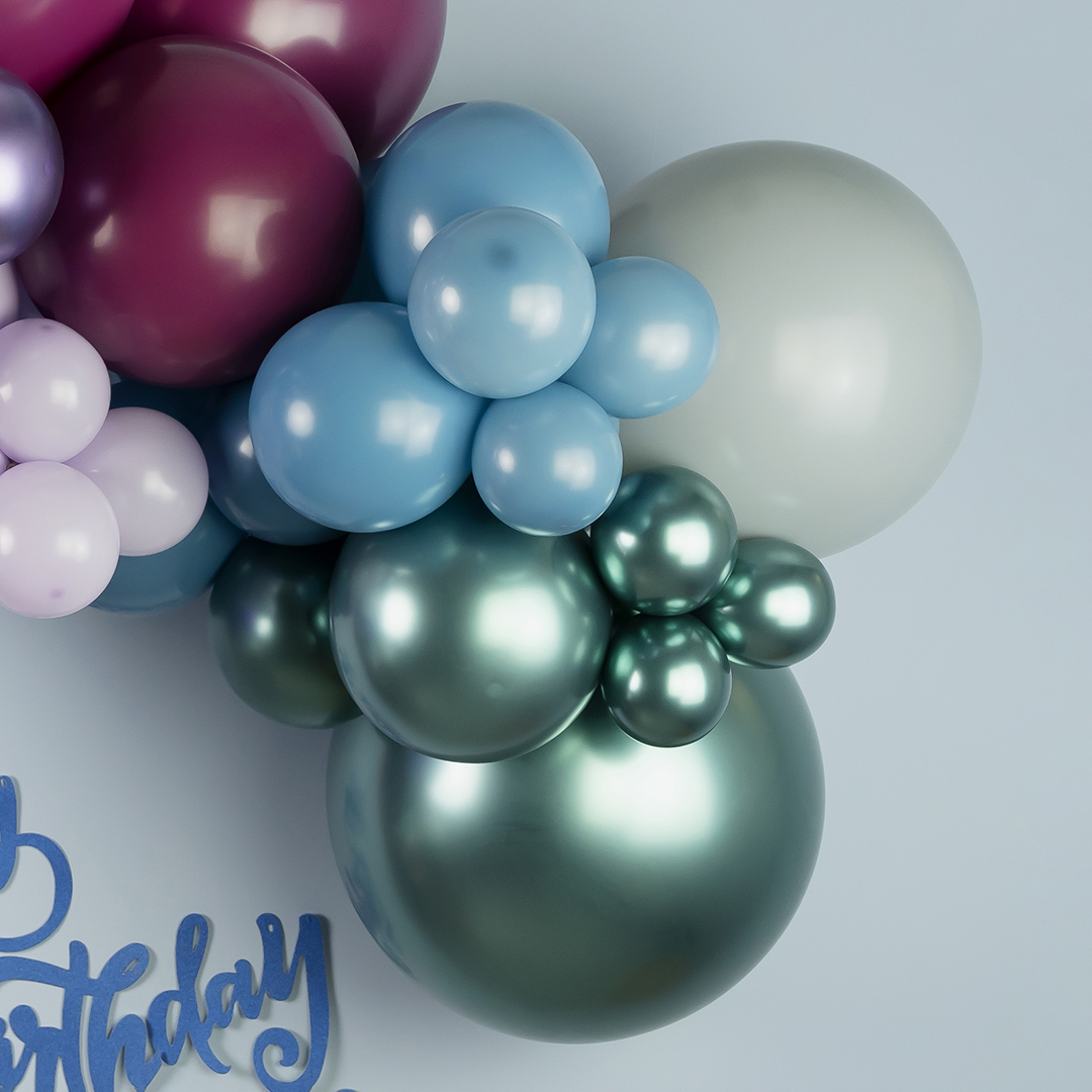 Шар (18''/46 см), Изумруд, хром, 6 шт.