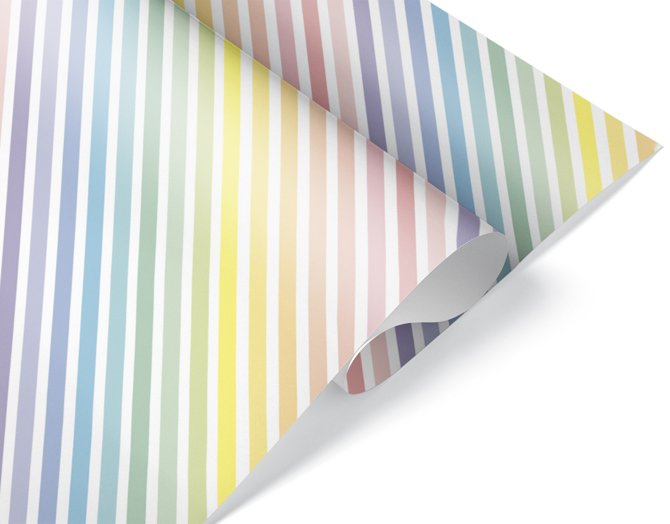 Упаковочная бумага 80гр (0,7*1 м) Радужные полоски, 10 шт.