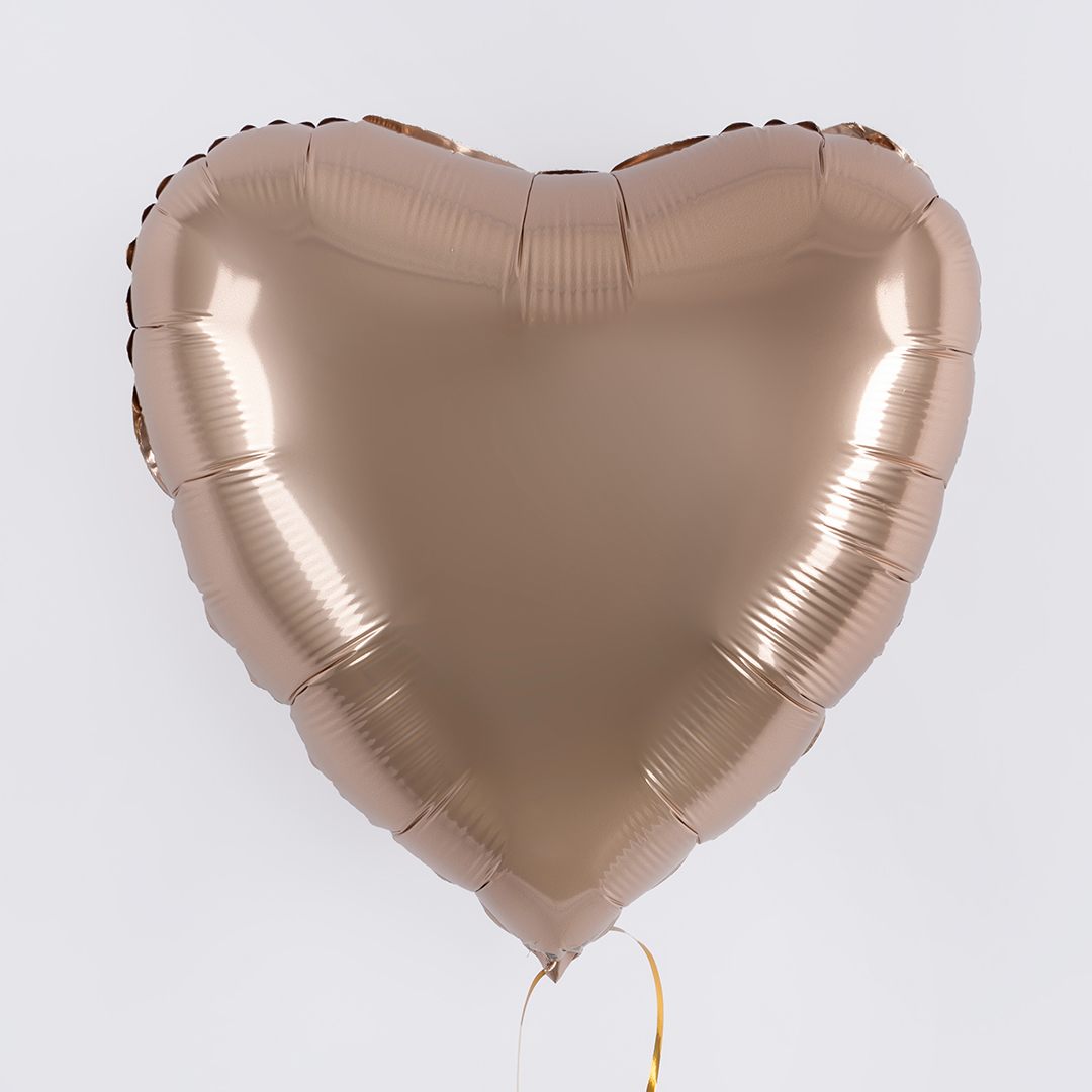 Шар (18''/46 см) Сердце, Золото Калифорнии, 1 шт.