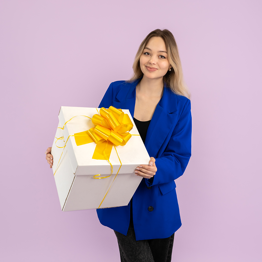 Бант Шар, Желтый, Лаковый, 21 см, 1 шт. в упак. 