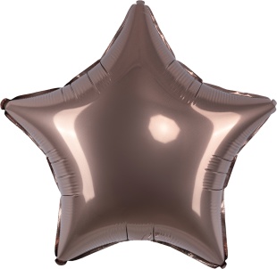 Шар (18''/46 см) Звезда, Шоколад, Сатин, 1 шт.