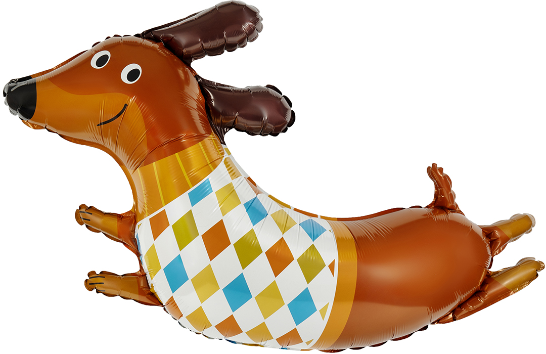 Шар (42''/107 см) Фигура, Таксик в свитере, 1 шт.