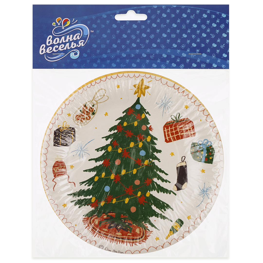 Тарелки (7''/18 см) Новогоднее настроение, 6 шт.
