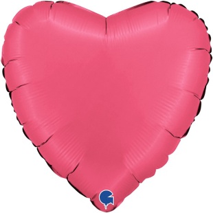 Шар (18''/46 см) Сердце, Ягодная помада, Сатин, 1 шт.