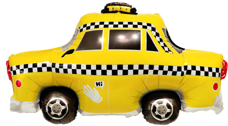 Шар (36''/91 см) Фигура, Такси, 1 шт. в уп.