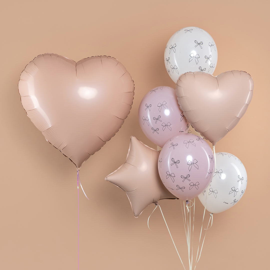 Шар (32''/81 см) Сердце, Винтажная роза, Матовый, 1 шт.