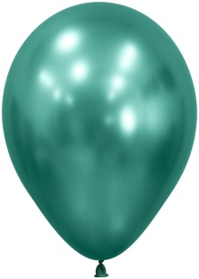 Шар (12''/30 см), Reflex, Зеркальный блеск, Аврора грин (932), хром, 50 шт.