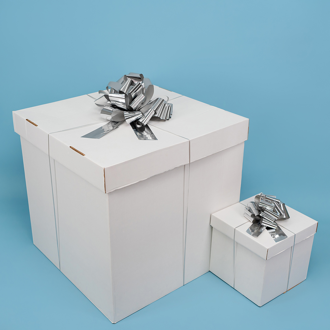 Бант Шар, Серебро, Металлик, 36 см, 1 шт. в упак. 