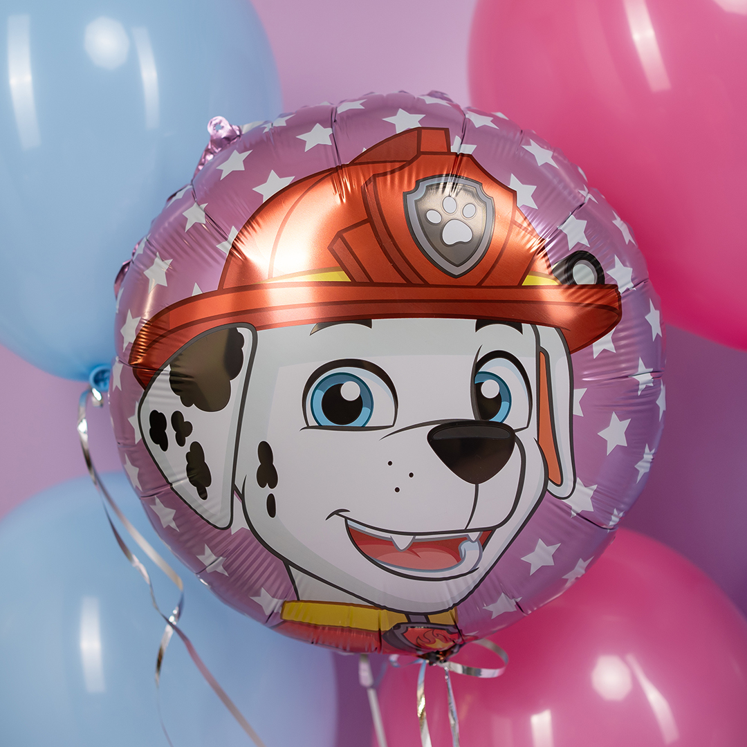 Шар (18''/46 см) Круг, Щенок Пожарный, 1 шт. в уп.