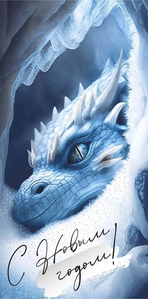 Конверты для денег, С Новым Годом! (дракон), Металлик, 10 шт.