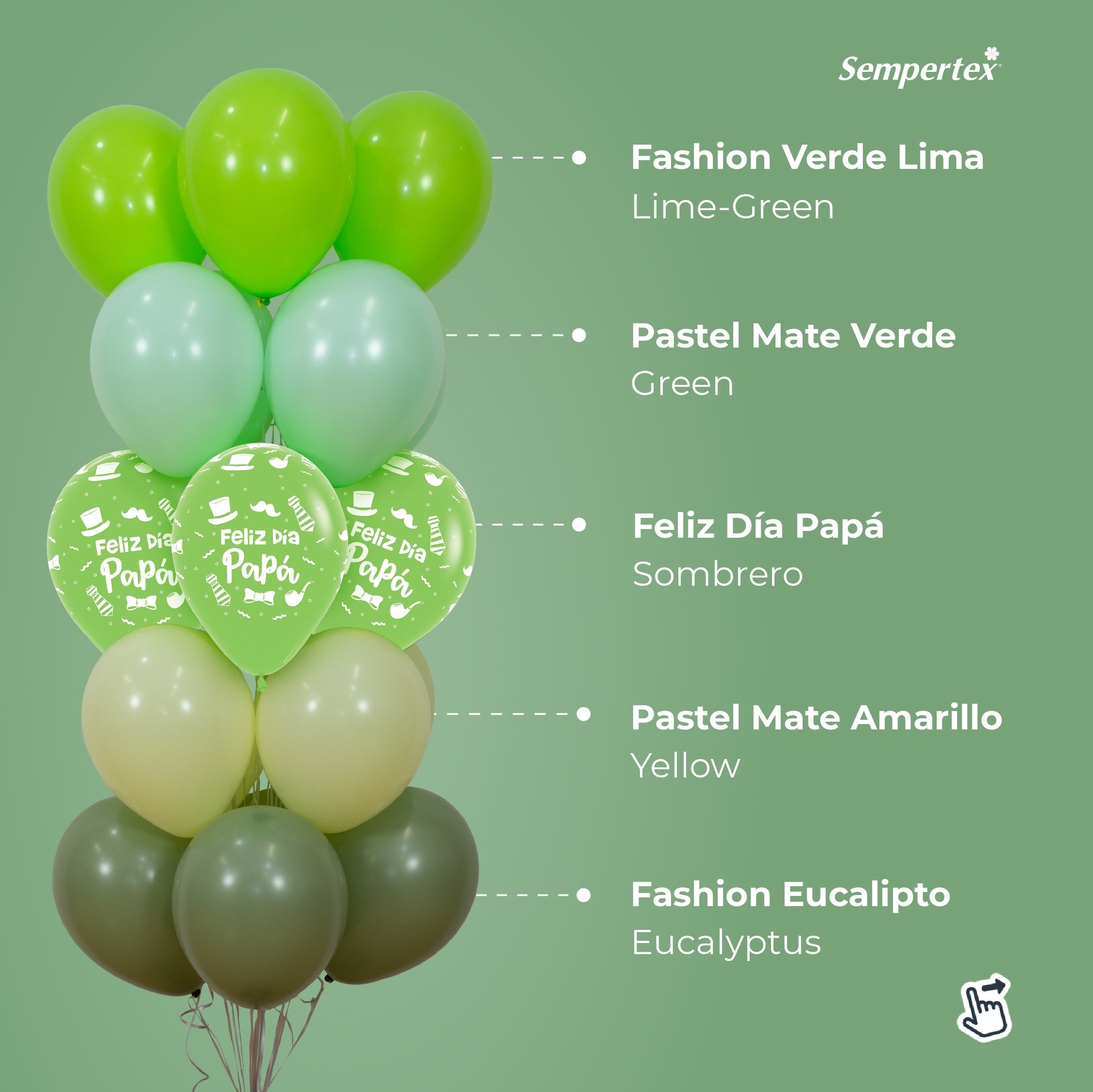 Шар (12''/30 см), Эвкалипт (027), пастель, 50 шт.