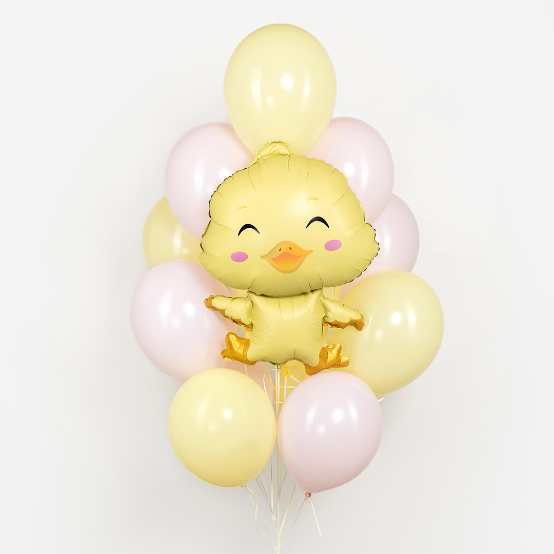 Шар (31''/79 см) Фигура, Утенок, Сатин, 1 шт.