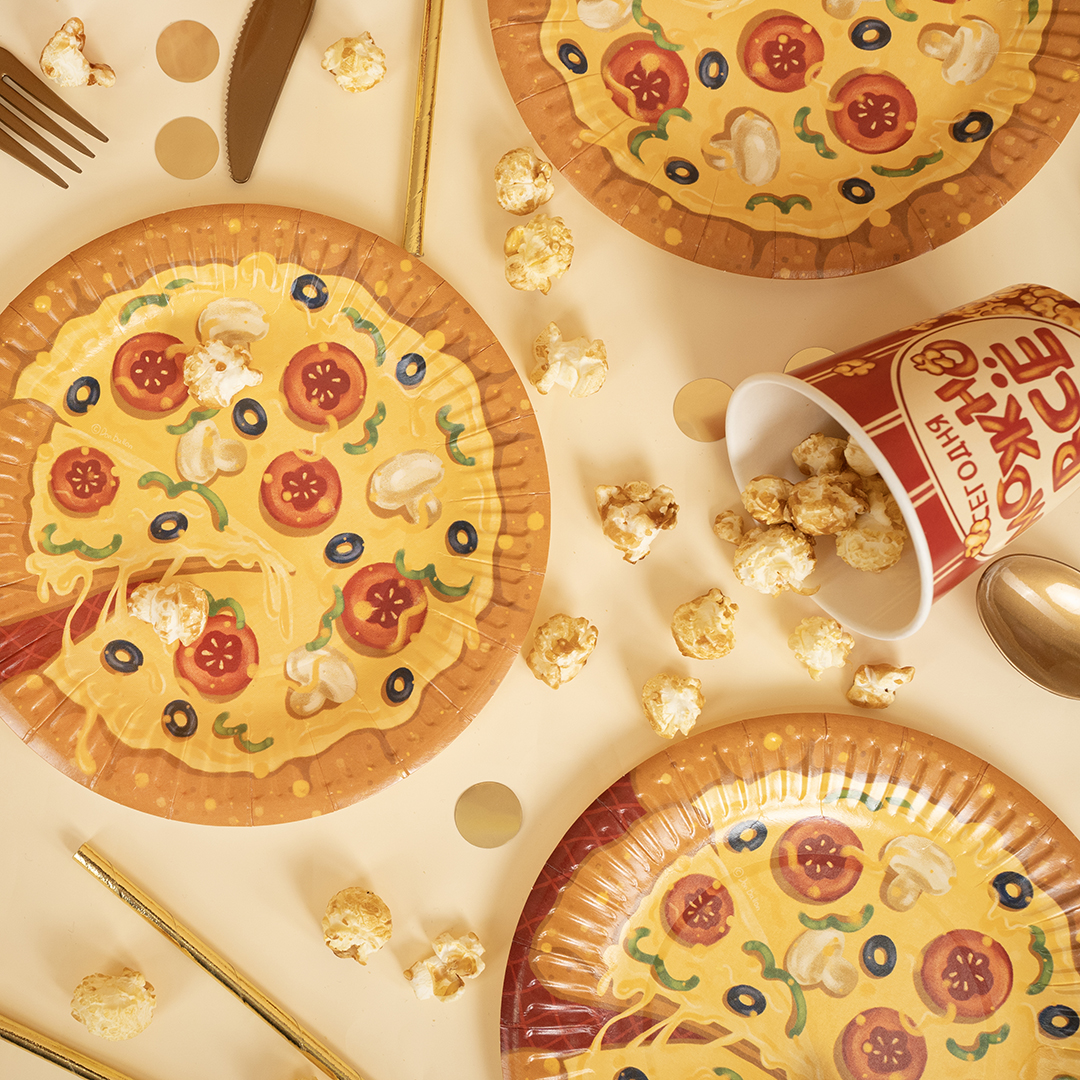 Тарелки (7''/18 см) Фастфуд, 6 шт.