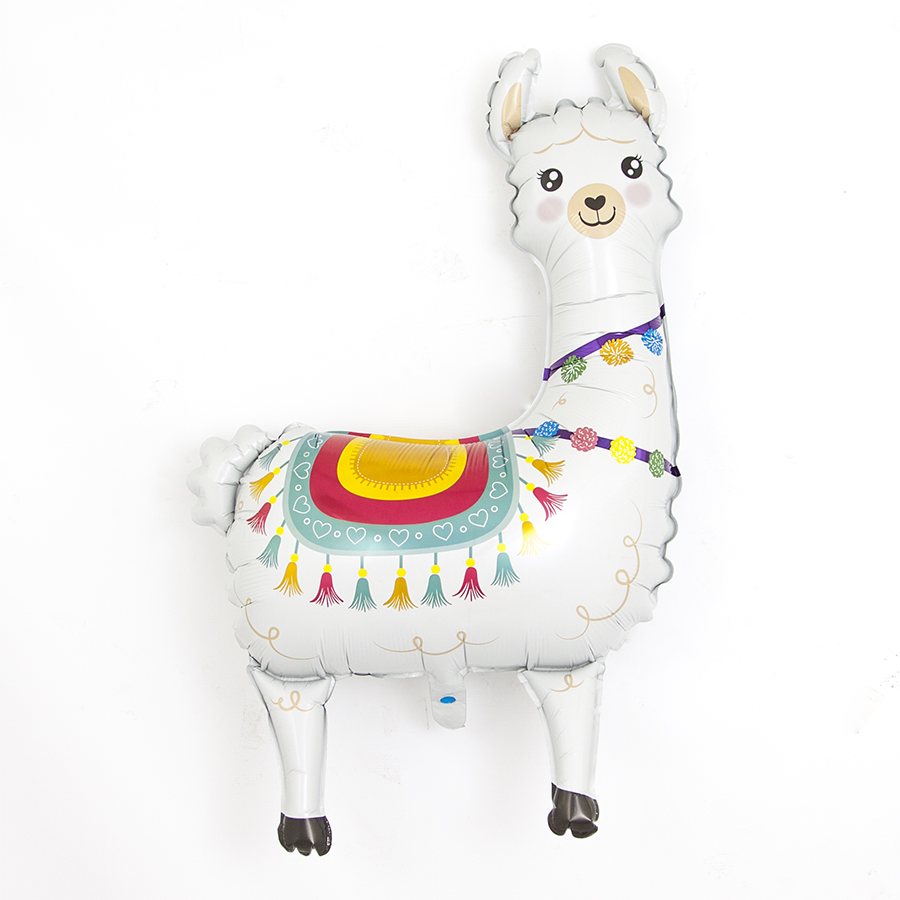 Шар (37''/94 см) Фигура, Лама Альпака, Белый, 1 шт.