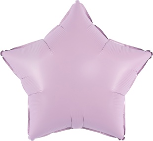 Шар (18''/46 см) Звезда, Сиреневый, Сатин, 1 шт.