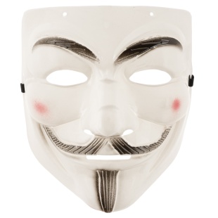 Карнавальная маска, Аноним, Белый, 20*17 см, 1 шт. 