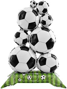 Шар 3D (59''/150 см) Фигура на подставке, Футбольные мячи, 1 шт. в уп.
