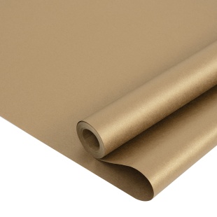 Упаковочная бумага, Крафт 60гр (0,68*10 м) Золото, 1 шт.