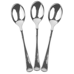 Ложки, Серебро, Металлик, 17 см, 10 шт. в упак. 