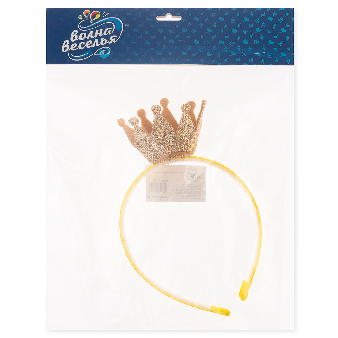 Ободок, Корона для принцессы, Золото, 1 шт. 