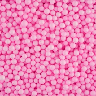 Шарики пенопласт, Розовый, 6-8 мм, 10 гр.