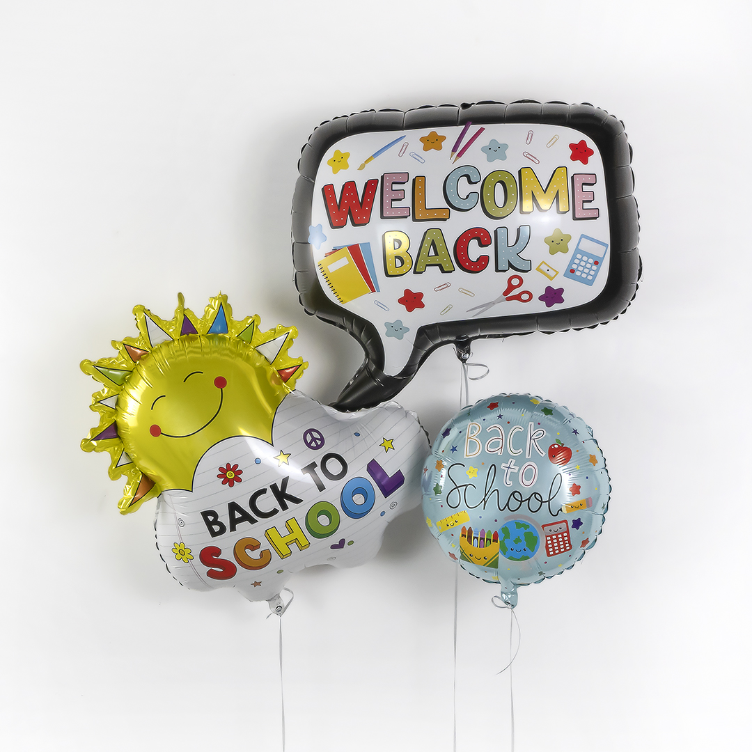 Шар (18''/46 см) Круг, Снова в Школу, 1 шт.