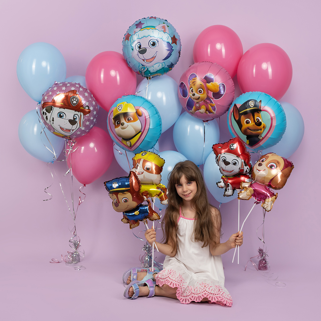 Шар (18''/46 см) Круг, Щенок Полицейский, 1 шт. в уп.