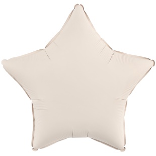 Шар (18''/46 см) Звезда, Кремовый Латте, Матовый, 1 шт.