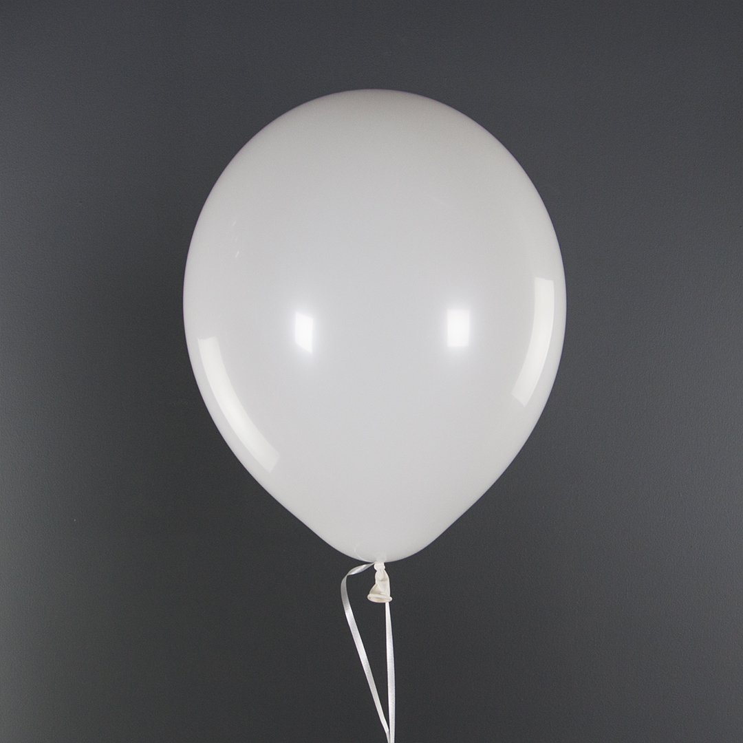 Шар (12''/30 см), Белый, пастель, 100 шт.