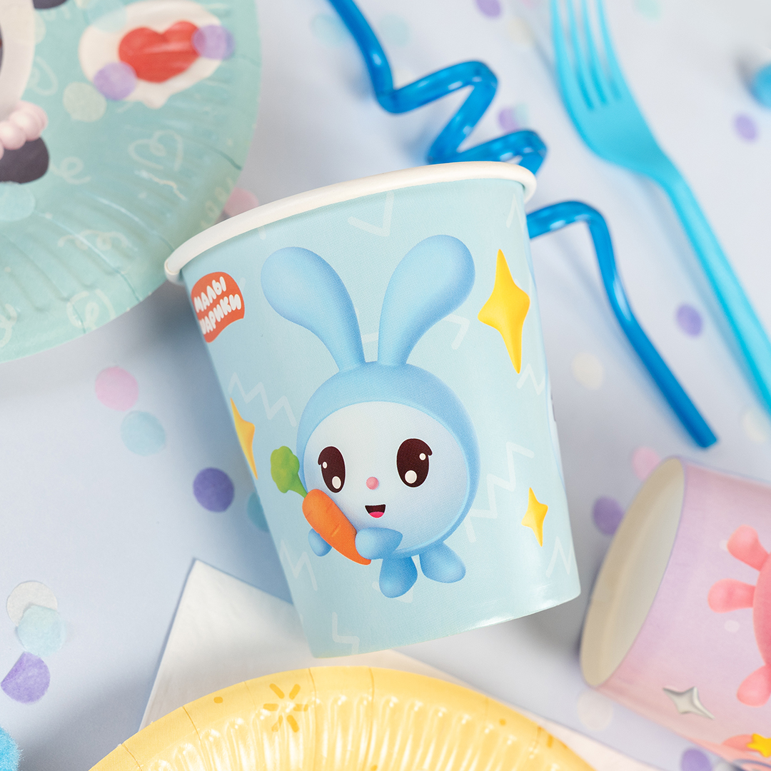 Стаканы (250 мл) Малышарики, Ассорти, 6 шт.