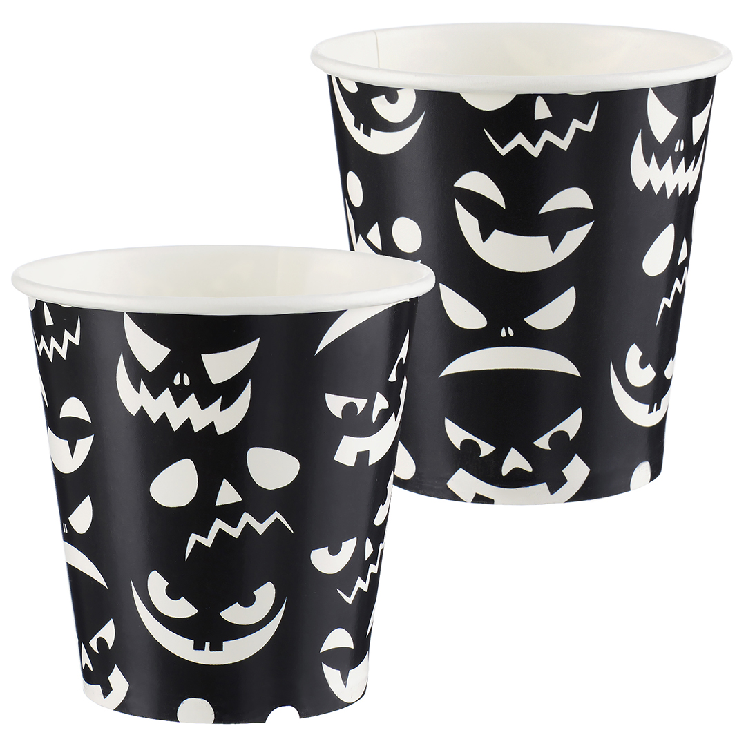 Стаканы (250 мл) Хэллоуин, Черный, 6 шт.