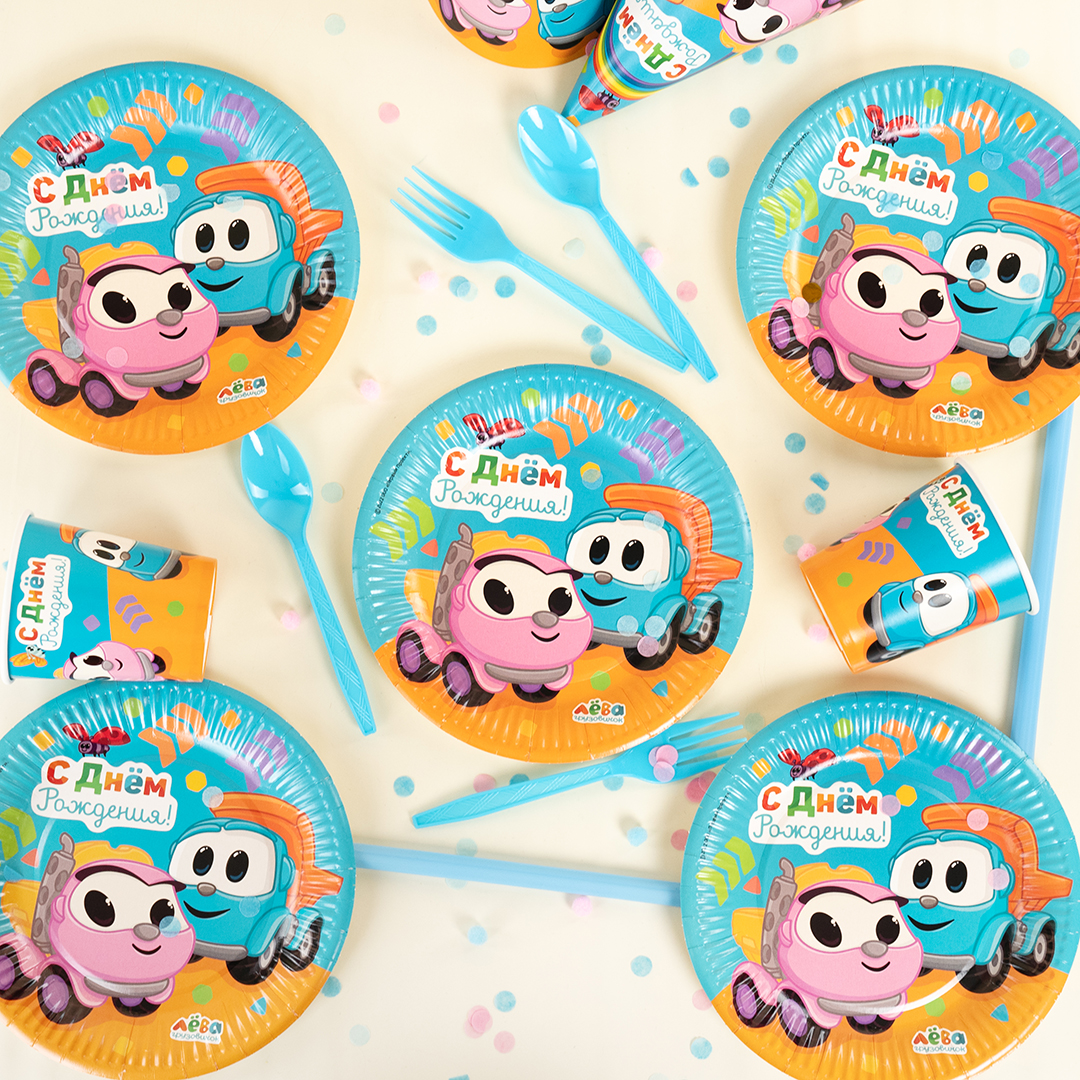 Стаканы (250 мл) Грузовичок Лёва, 6 шт.