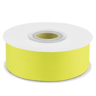 Лента атласная (2,5 см*22,85 м) Желтый неон, 1 шт.