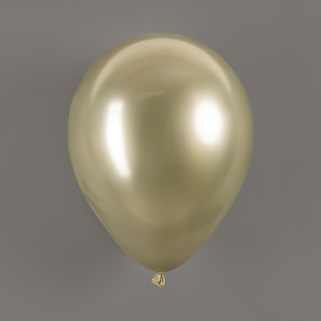 Шар (12''/30 см), Белое золото, хром, 50 шт.