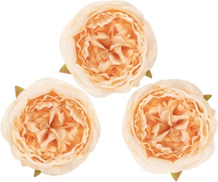 Пионовидная роза (бутон), искусственная, Кремовый, 9 см, 3 шт. в упак. 