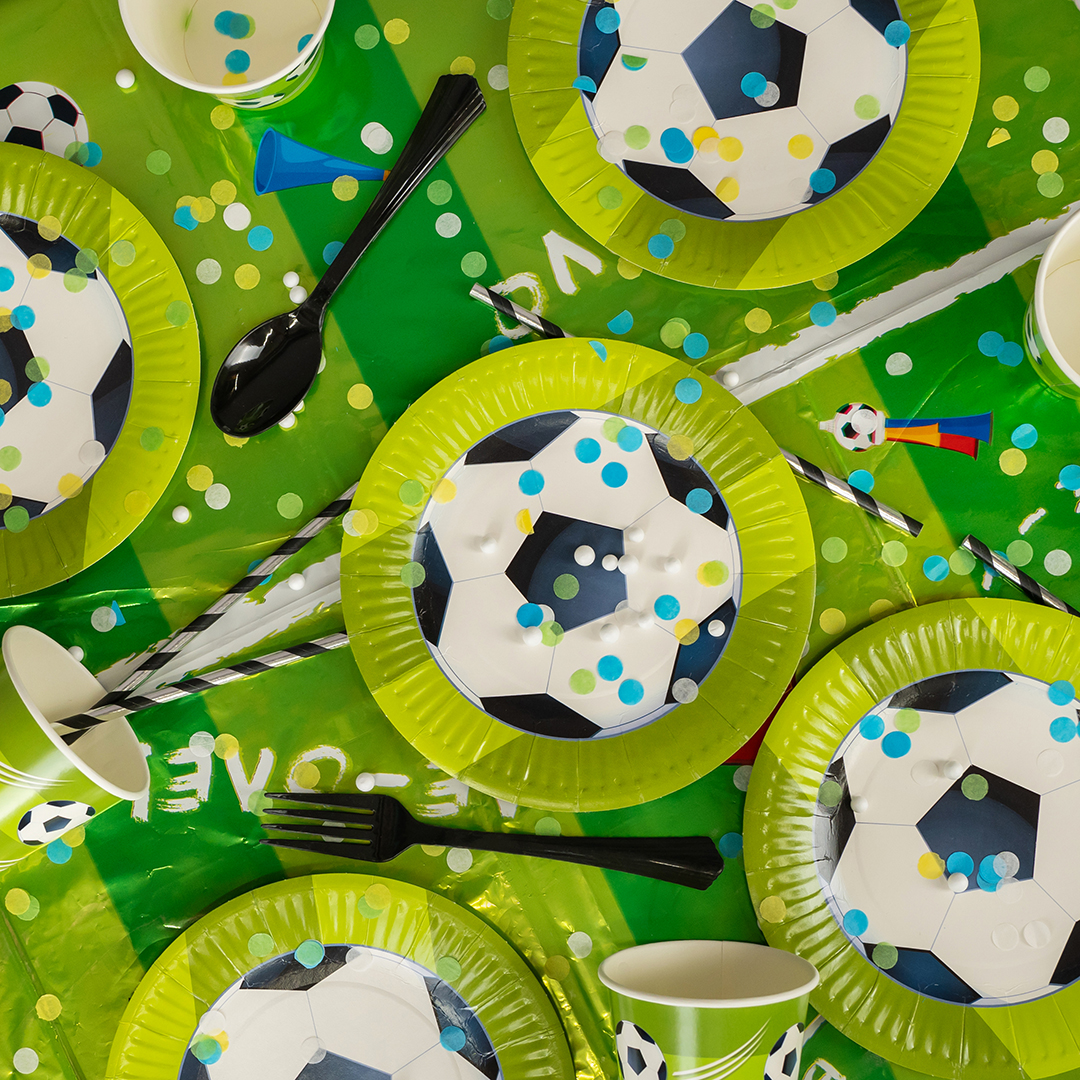 Скатерть одноразовая, Футбол, Металлик, 137*183 см, 1 шт.