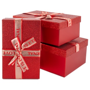 Набор коробок Роскошный подарок, Красный, 23*16*9,5 см, 3 шт. в упак. 