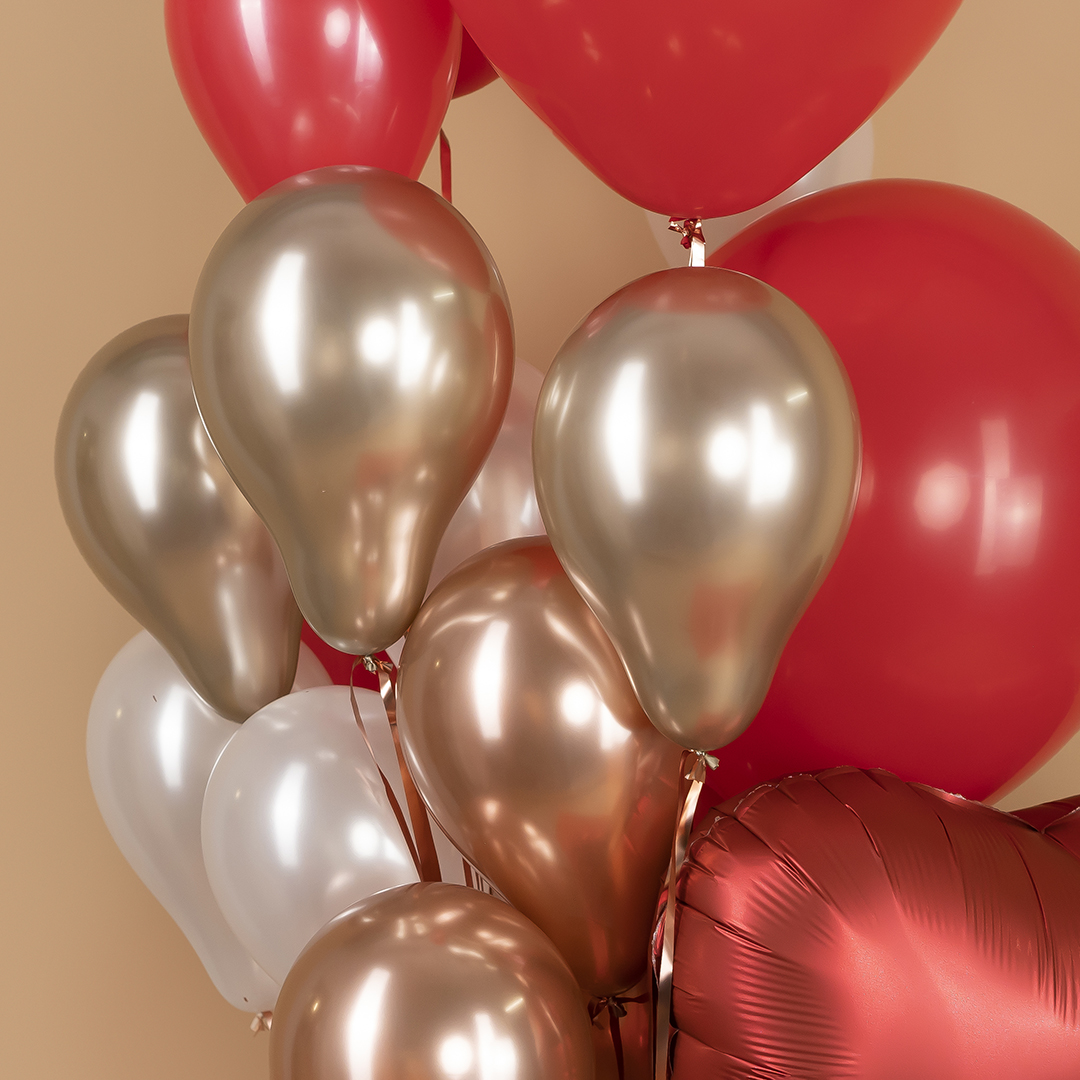 Шар (5''/13 см), Белый, металлик, 100 шт.