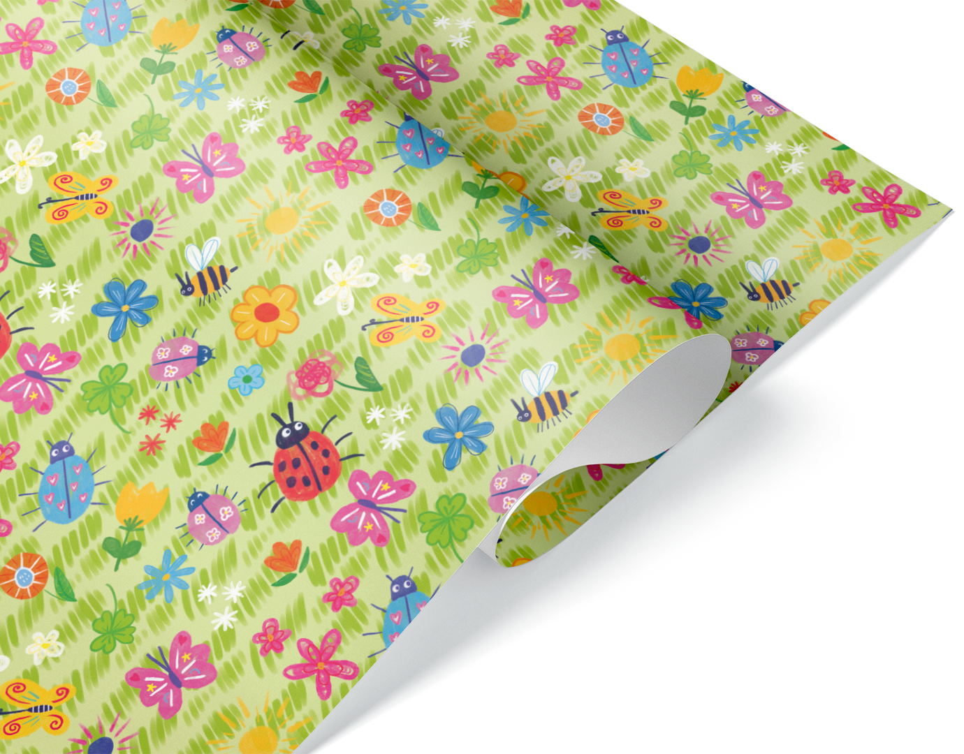 Упаковочная бумага 80гр (0,7*1 м) Летнее настроение, 10 шт.