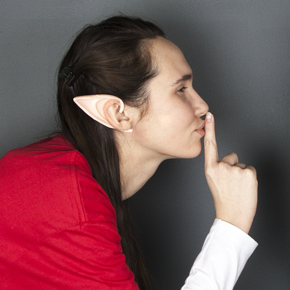 Уши эльфа, длинные, Розовый, 12 см, 1 шт. 