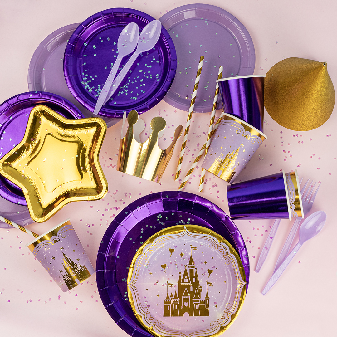 Стаканы (250 мл) Фиолетовый, Металлик, 6 шт.