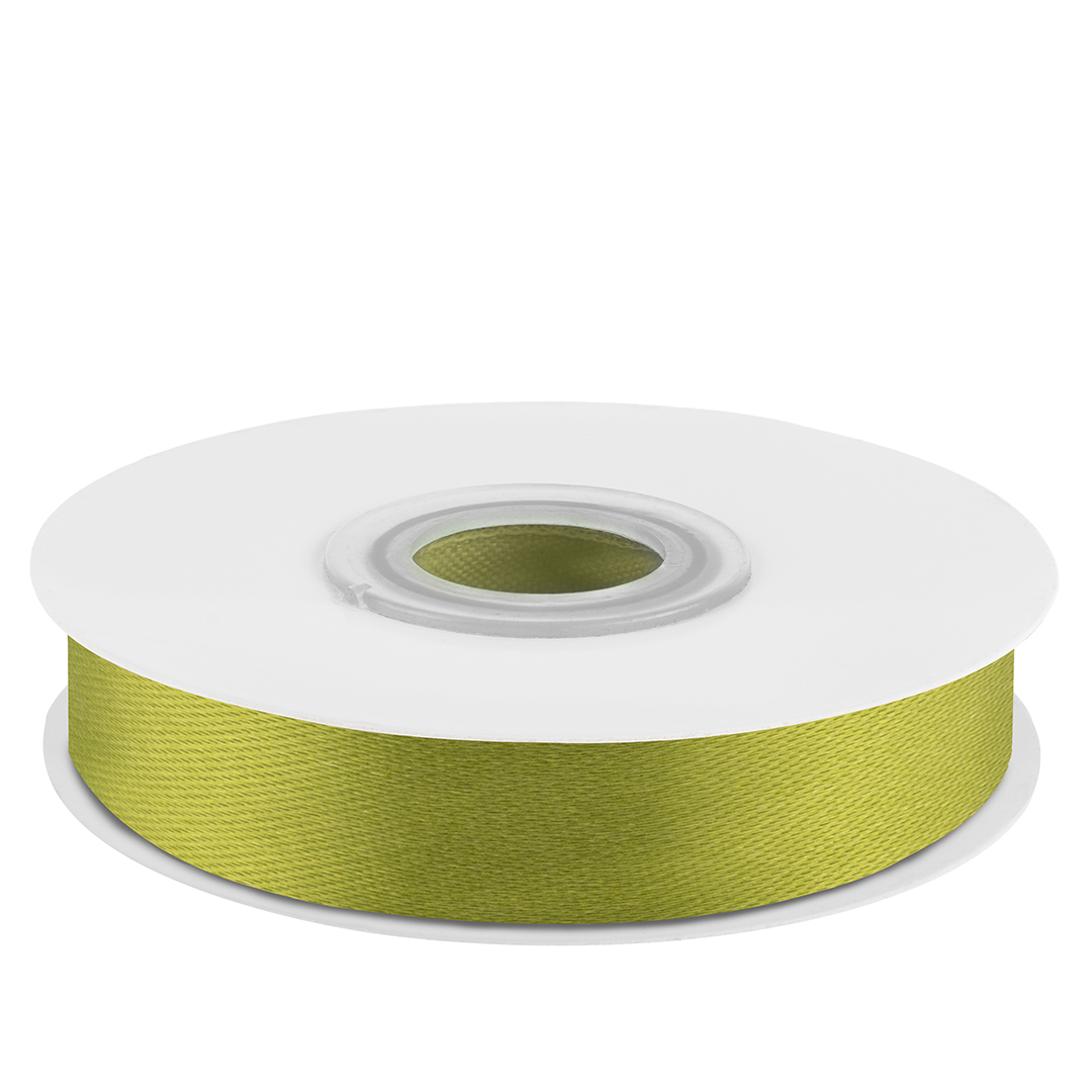 Лента атласная (1,2 см*22,85 м) Оливковый, 1 шт.