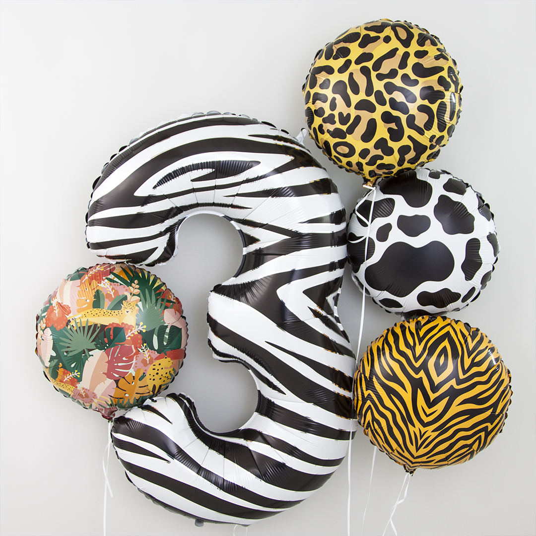 Шар (18''/46 см) Круг, Сафари, Тигр, 1 шт.