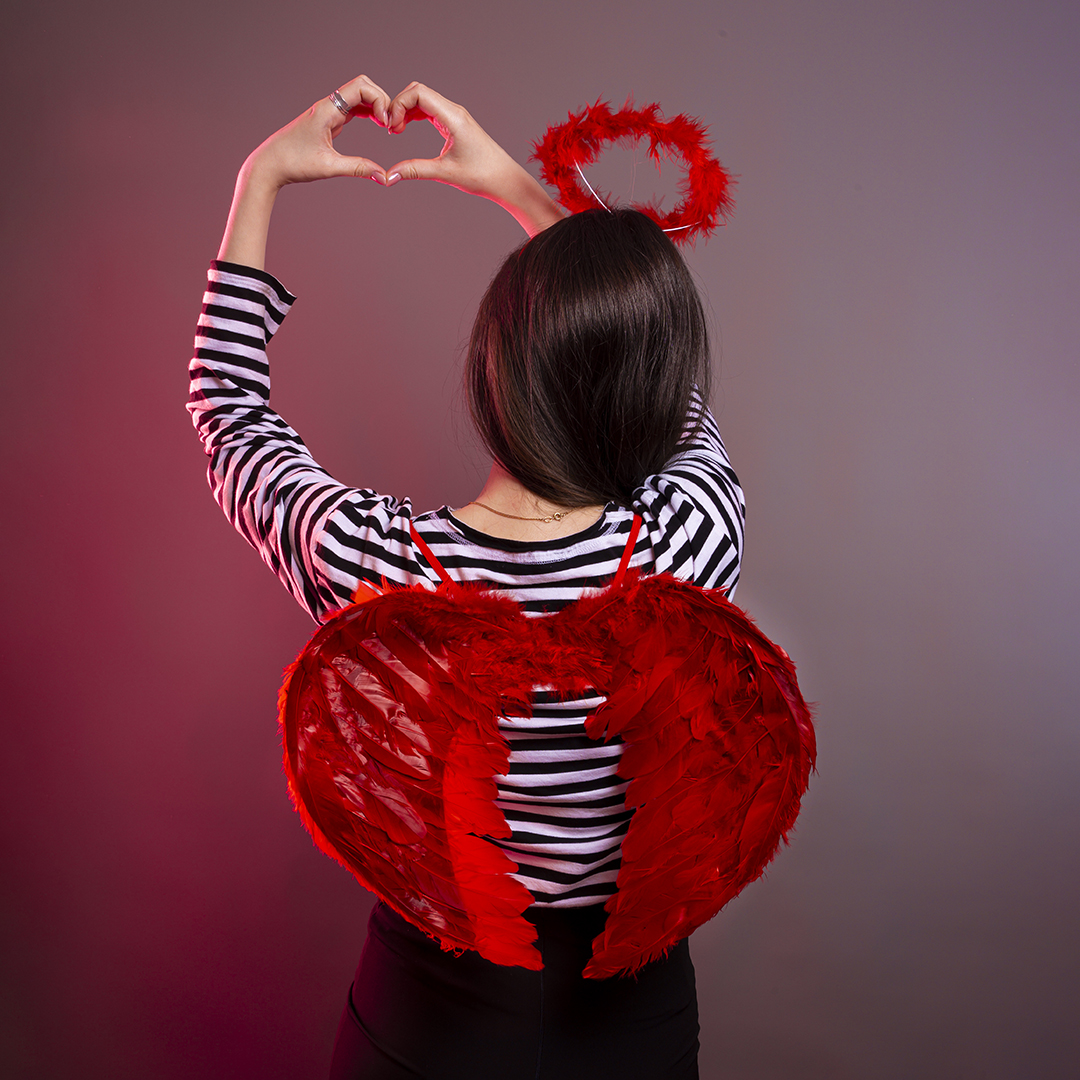 Крылья, Ангел, Размер M, Красный, 60*45 см, 1 шт. 