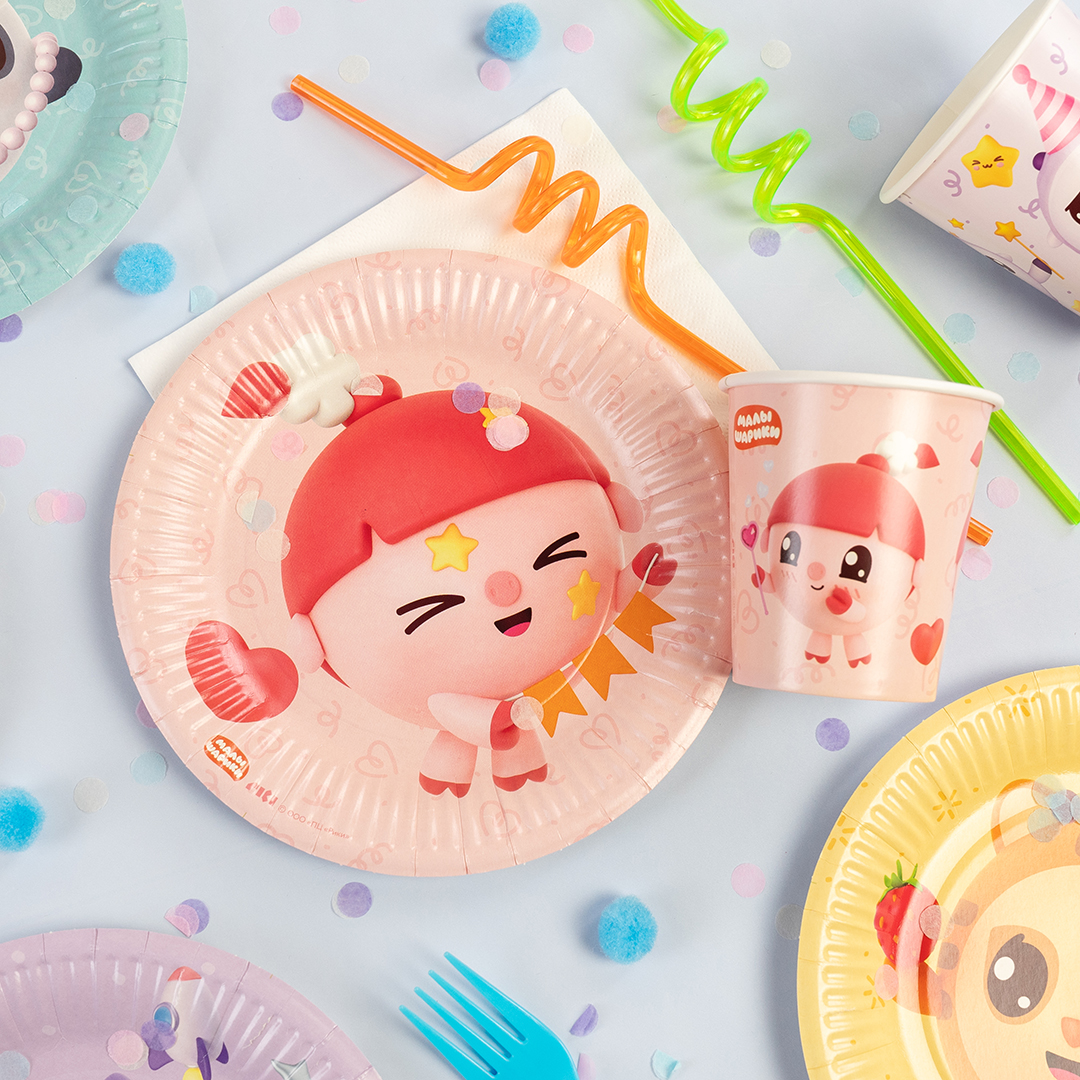 Тарелки (7''/18 см) Малышарики, Ассорти, 6 шт.