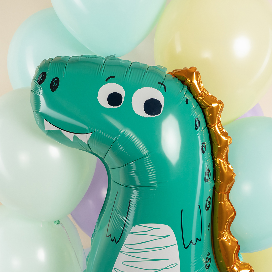 Шар (28''/71 см) Фигура, Динозаврик, Зеленый, 1 шт. в уп.