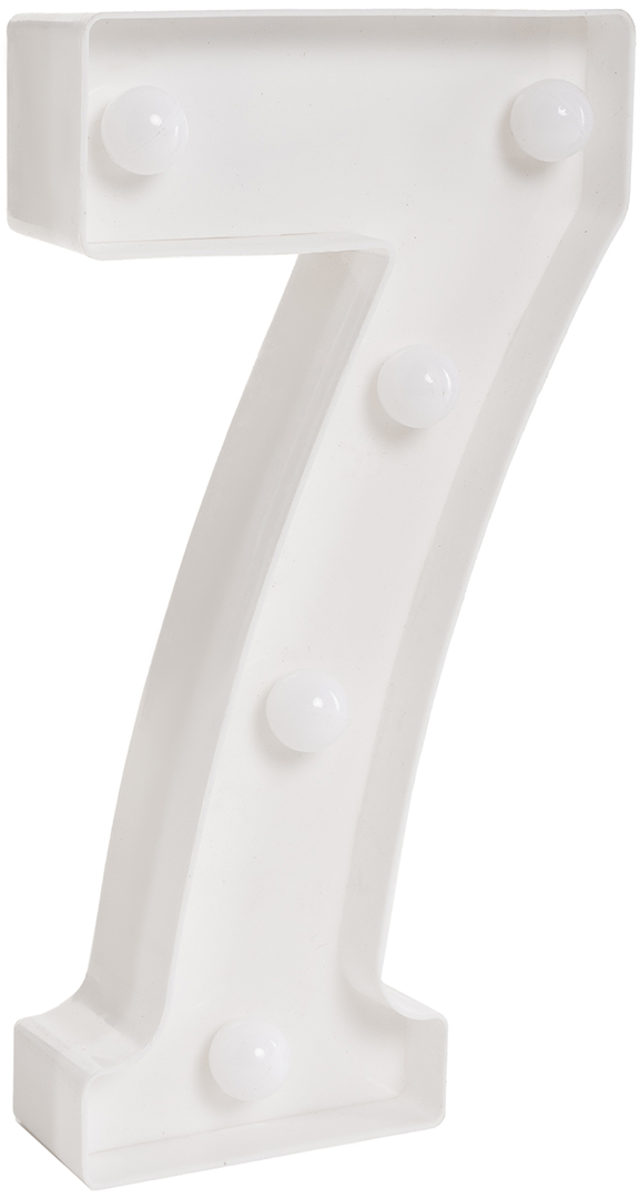 Световая фигура Цифра, 7, 21 см. Белый, 1 шт.